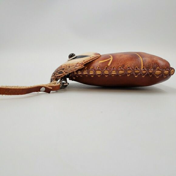 Sloth Leather Wristlet Wallet Handmade Cute Lazy Animal Zip Coin Purse Fun Gift - Picture 6 of 12